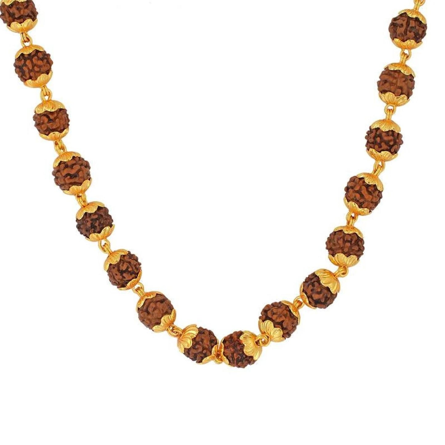 ⭐⭐⭐⭐⭐Gold Plated Eternal Grace Rudraksha Mala | Trusted By 12000+ Happy buyers
