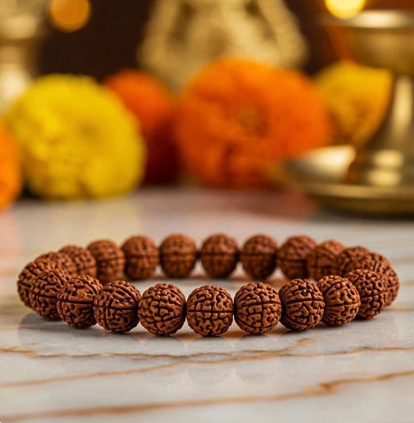 ⭐⭐⭐⭐⭐The Lakshmi Magnet-Your Key to Financial Freedom & Success-7 Mukhi Rudraksha Bracelet