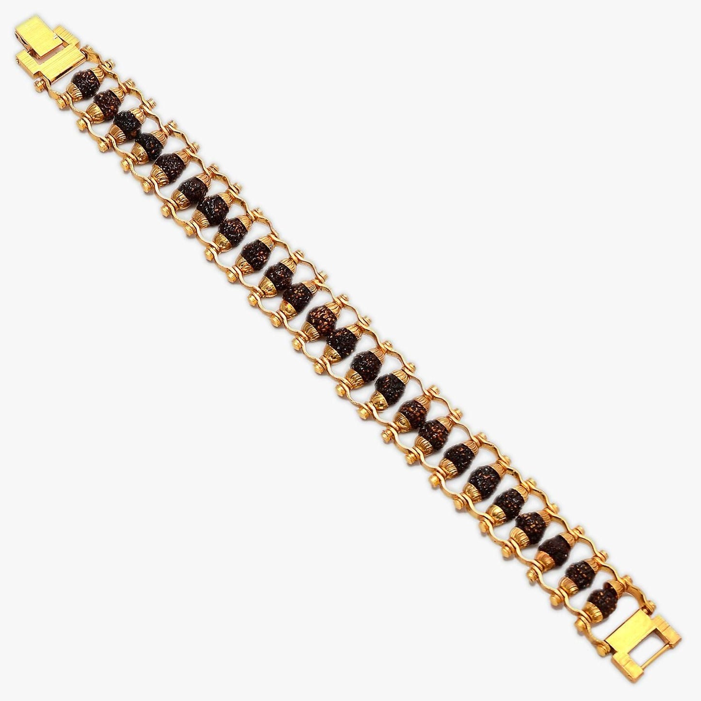 ⭐⭐⭐⭐⭐Gold Plated Modern Om Rudraksha Bracelet I 13000+ Buyers