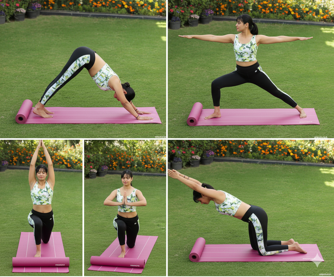 Mamore Eco-Friendly TPE Yoga Mat with Alignment Lines | Optimal Comfort & Stability for Yoga, Gym & Fitness