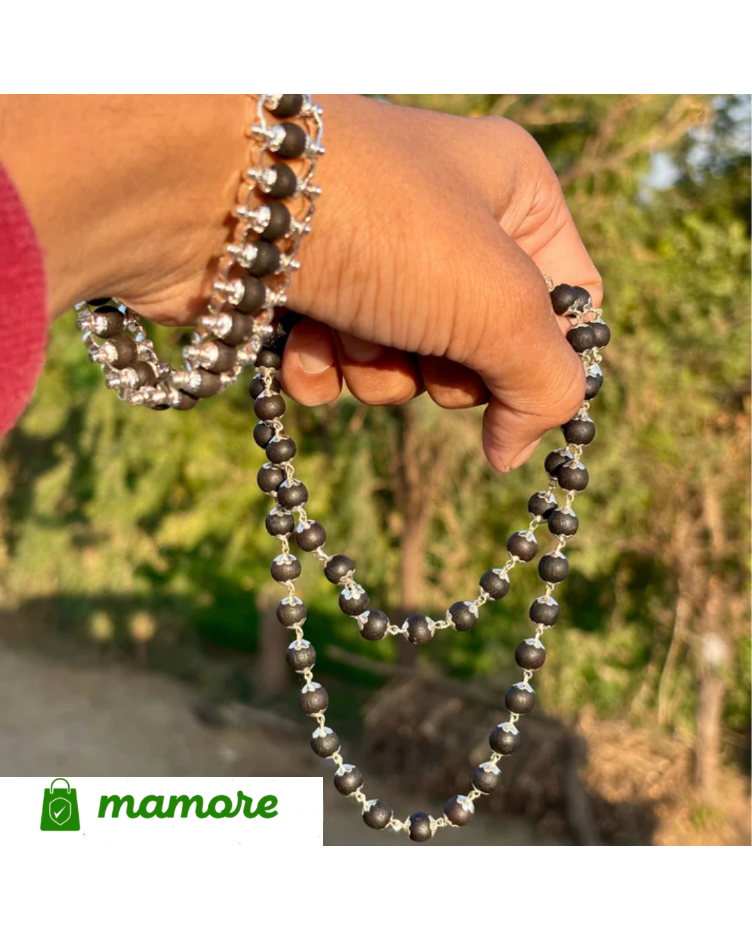 ⭐⭐⭐⭐⭐Original Karungali Malai 108-Beads & Karungali Malai Bracelet Combo with Govt. Certification I Trusted by 15000+ Happy Buyers