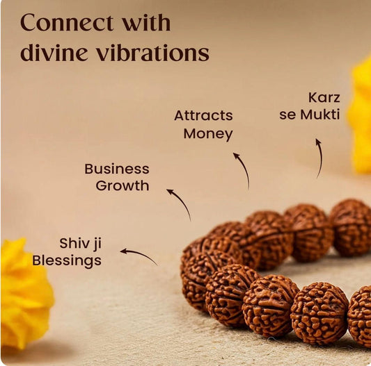 ⭐⭐⭐⭐⭐The Lakshmi Magnet-Your Key to Financial Freedom & Success-7 Mukhi Rudraksha Bracelet