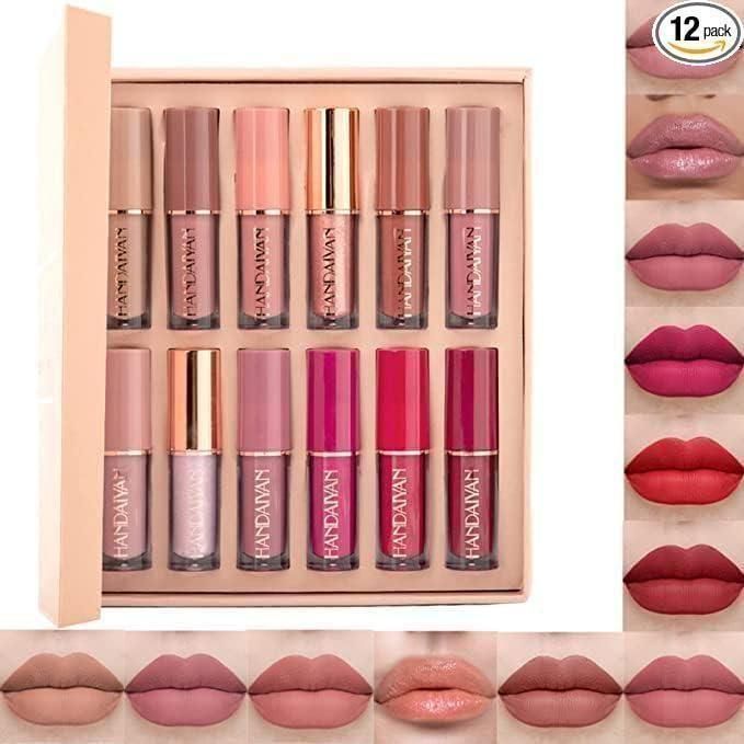 The Empress Collection: Mamore 12-Piece Matte Liquid Lipstick Set – Waterproof, Long-Lasting Velvet Finish | 4.9⭐/5 Rated by 17000+ Confident Woman