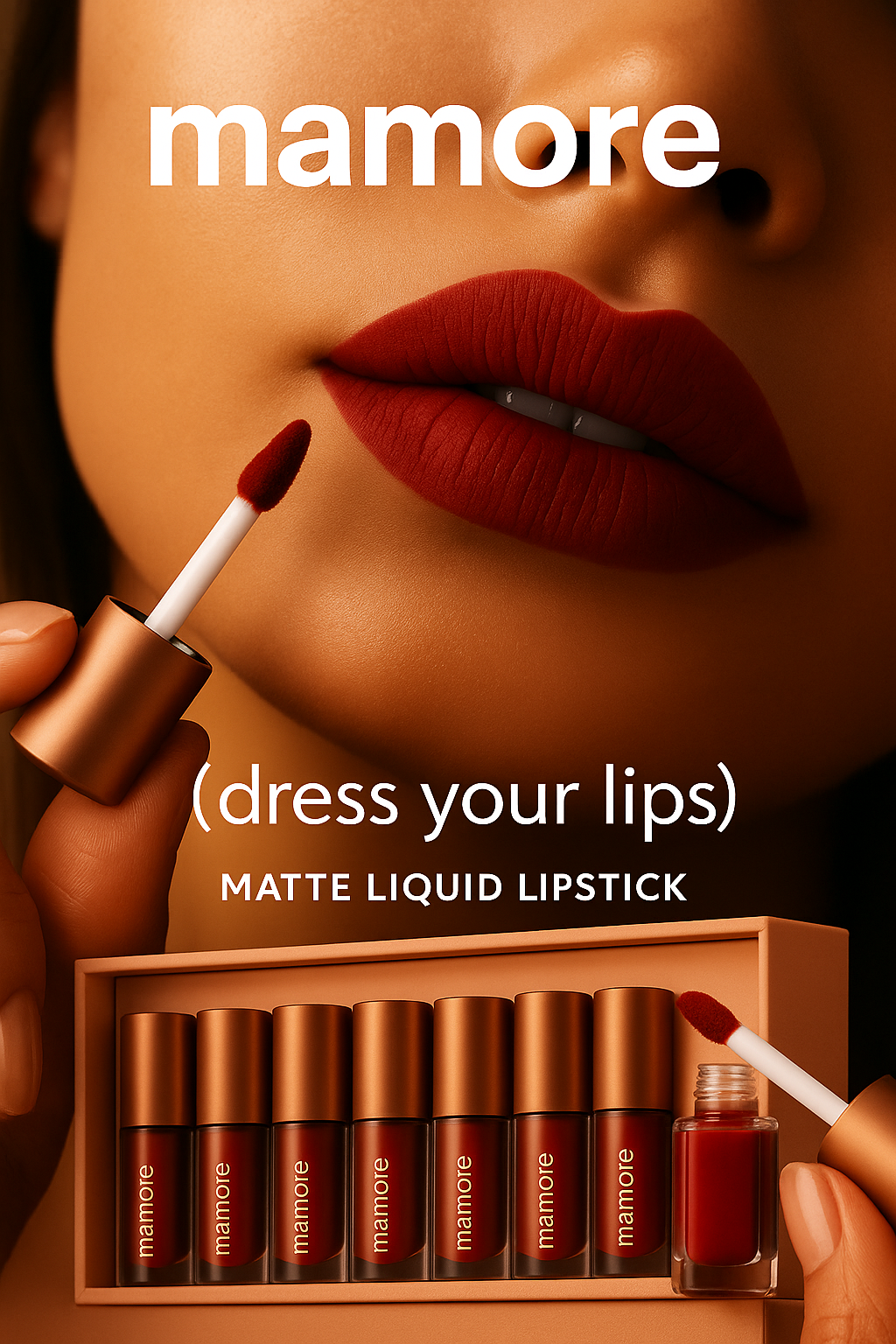 The Empress Collection: Mamore 12-Piece Matte Liquid Lipstick Set – Waterproof, Long-Lasting Velvet Finish | 4.9⭐/5 Rated by 17000+ Confident Woman