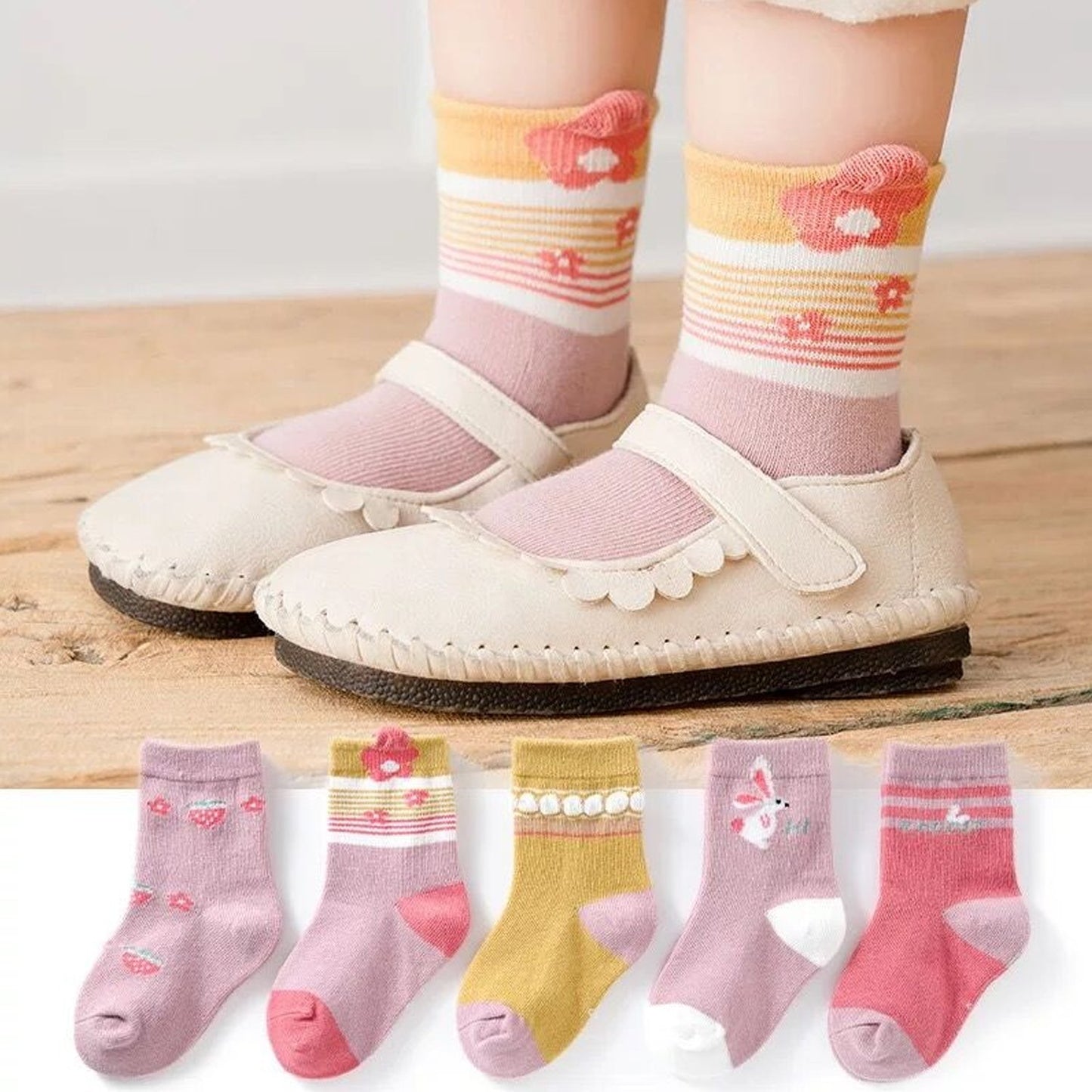 Socks Breathable Thickened Classic Simple Soft Skin Friendly For Kids!! - 4.9-star rating! ⭐⭐⭐⭐