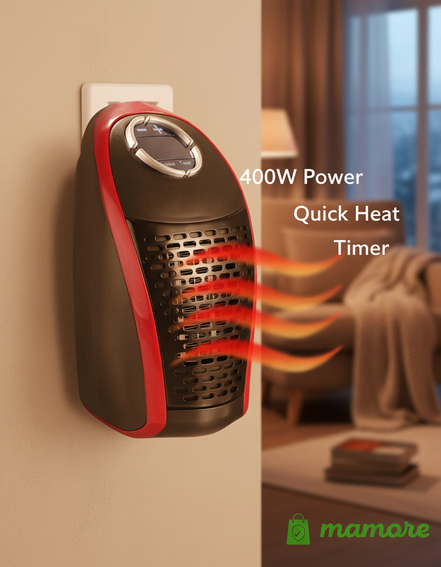 Wonder Warm 400W Wall Plug-In Personal Space Heater | 7k Happy Consumer with 4.7⭐⭐⭐⭐⭐ Rated !
