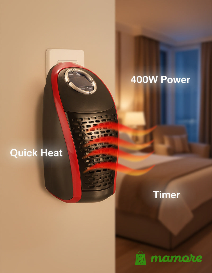 Wonder Warm 400W Wall Plug-In Personal Space Heater | 7k Happy Consumer with 4.7⭐⭐⭐⭐⭐ Rated !