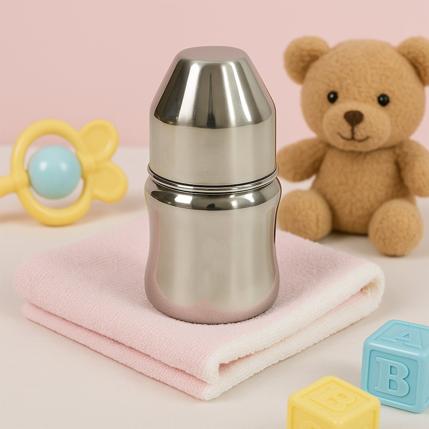 Apex Premium Stainless Steel Baby Feeding Bottle (125 Ml  1 Pc) -  4.9-star rating! ⭐⭐⭐⭐