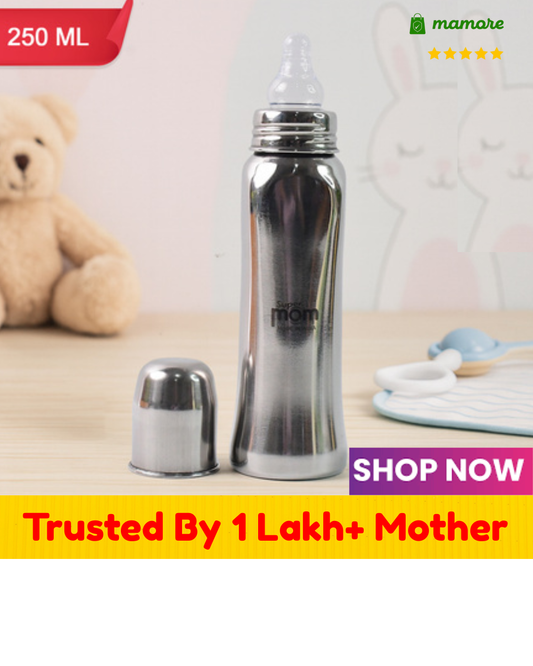Apex Stainless Steel Little Champ Baby Feeding Bottle  (250 Ml) -  4.9star rated!⭐⭐⭐⭐