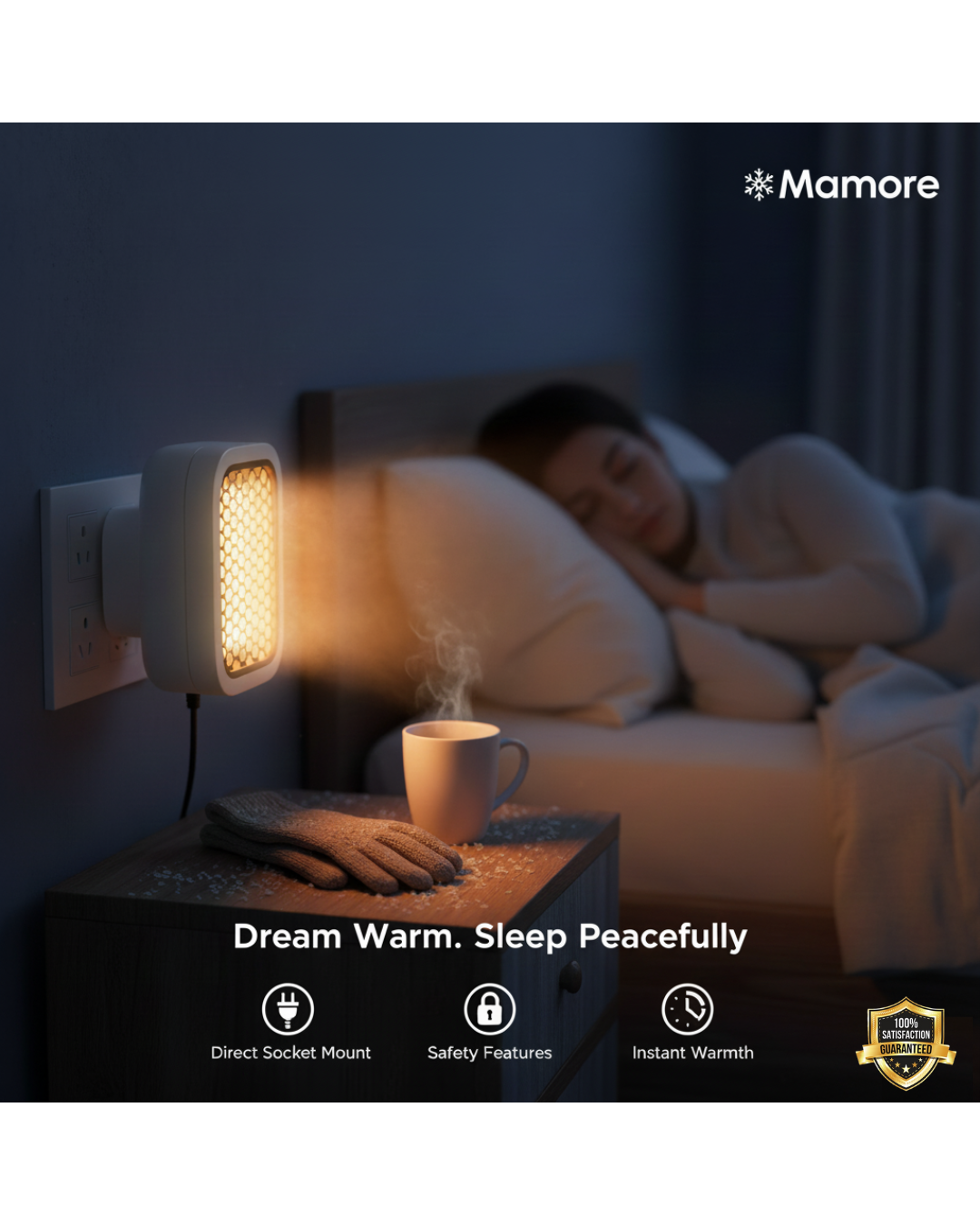 Premium 600W Wall-Mounted Plug-In Room Heater by Mamore.store – Your Compact & Cozy Winter Companion | 4.9⭐⭐⭐⭐⭐ Rated | 4000+ satisfied Customers